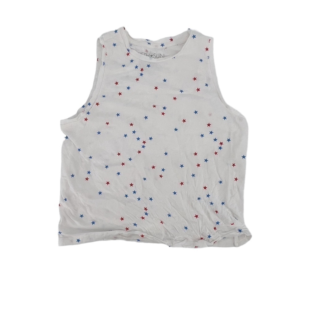 FIFTH SUN Red White Blue Star Patriotic Tank Top Size Medium